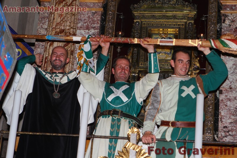 Carboni, Fardelli e Cherici festeggiano la lancia d'oro in Duomo